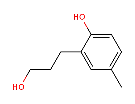 Molecular Structure of 33538-75-9 (2-(3-hydroxypropyl)-4-methylphenol)