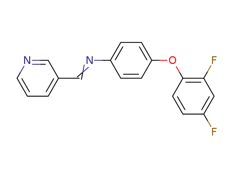 Molecular Structure of 353235-61-7 (N-(4-(2,4-difluorophenoxy)phenyl)pyrid-3-ylmethyleneamine)