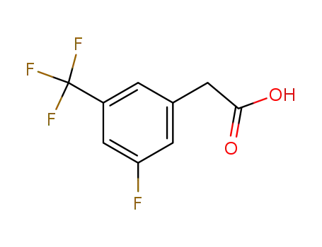 Molecular Structure of 195447-79-1 (3-FLUORO-5-(TRIFLUOROMETHYL)PHENYLACETIC ACID 98)