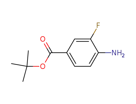 Molecular Structure of 157665-53-7 (TERT-BUTYL 4-AMINO-3-FLUOROBENZOATE)