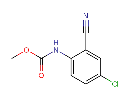 Molecular Structure of 104615-85-2 (5-chloro-2-<(methoxycarbonyl)amino>benzonitrile)