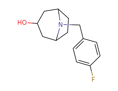 Molecular Structure of 652148-00-0 (8-Azabicyclo[3.2.1]octan-3-ol, 8-[(4-fluorophenyl)methyl]-)