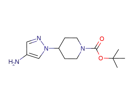 Molecular Structure of 1029413-55-5 (4-AMino-1-(1-Boc-4-piperidyl)pyrazole)