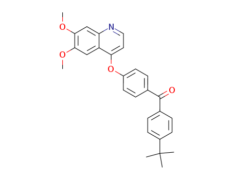 190726-52-4,Methanone,[4-[(6,7-dimethoxy-4-quinolinyl)- oxy]phenyl][4-(1,1-dimethylethyl)phenyl]- ,