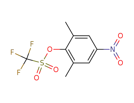 Molecular Structure of 156740-78-2 (2,6-dimethyl-4-nitrophenyl trifluoromethanesulphonate)