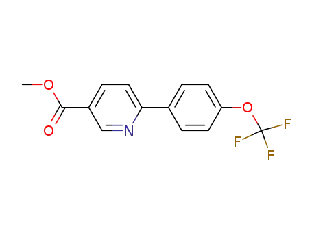 Molecular Structure of 851266-73-4 (6-(4-Trifluoromethoxyphenyl)-nicotinic acid)