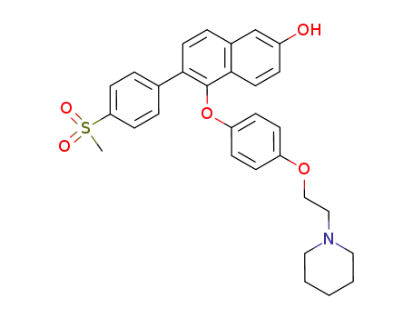 6-(4-(Methanesulfonyl)phenyl)-5-(4-(2-(piperidin-1-yl)ethoxy)phenoxy)naphthalen-2-ol