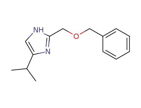 Molecular Structure of 178982-67-7 (2-BENZYLOXYMETHYL-4-ISOPROPYL-1H-IMIDAZOLE)