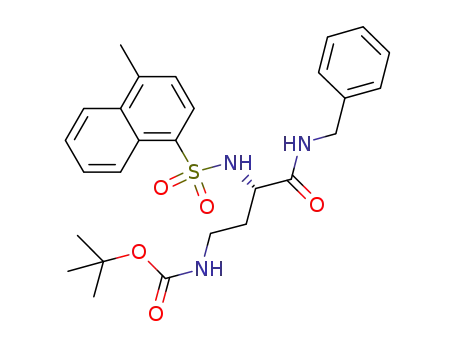 Carbamic acid,
[(3S)-3-[[(4-methyl-1-naphthalenyl)sulfonyl]amino]-4-oxo-4-[(phenylmeth
yl)amino]butyl]-, 1,1-dimethylethyl ester