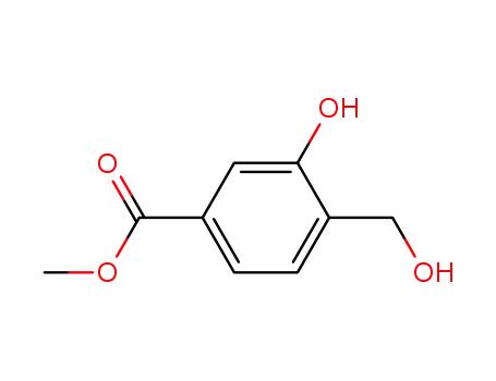 Molecular Structure of 71780-40-0 (METHYL 3-HYDROXY-4-(HYDROXYMETHYL)BENZOATE)