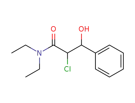 Molecular Structure of 302571-77-3 (Benzenepropanamide, a-chloro-N,N-diethyl-b-hydroxy-)