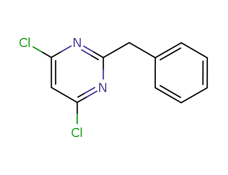 Molecular Structure of 3740-82-7 (2-BENZYL-4,6-DICHLOROPYRIMIDINE)