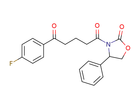 Molecular Structure of 1076200-08-2 (3-[5-(4-fluorophenyl)-1,5-dioxopentyl]-4-phenyl-2-oxazolidinone)