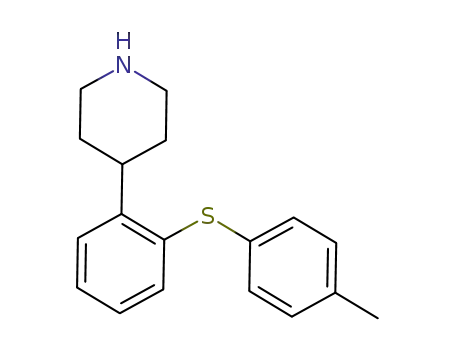 Molecular Structure of 508233-95-2 (4-[2-(4-methylphenyl)sulfanylphenyl]piperidine)
