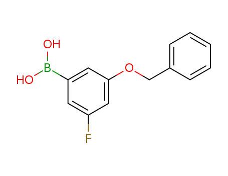 Molecular Structure of 850589-56-9 ((3-BENZYLOXY-5-FLUORO)BENZENEBORONIC ACID)
