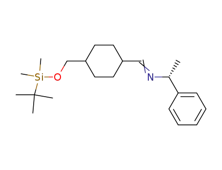Molecular Structure of 672314-40-8 ((R)-N-[(4'-tert-butyldimethylsilyloxymethyl-cyclohexyl)methylidene]-1-phenylethanamine)