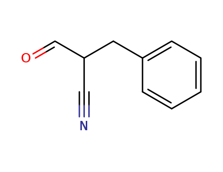 Molecular Structure of 497088-75-2 (Benzenepropanenitrile, a-formyl-)