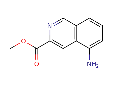 Molecular Structure of 80066-70-2 (3-Isoquinolinecarboxylicacid,5-amino-,methylester(9CI))