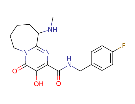 N-(4-Fluorobenzyl)-3-hydroxy-10-(methylamino)-4-oxo-4,6,7,8,9,10-hexahydropyrimido[1,2-a]azepine-2-carboxamide