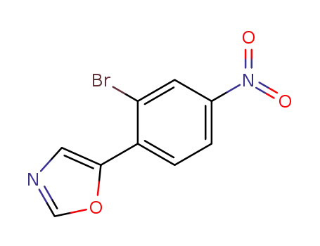 Molecular Structure of 267648-15-7 (Oxazole, 5-(2-bromo-4-nitrophenyl)-)
