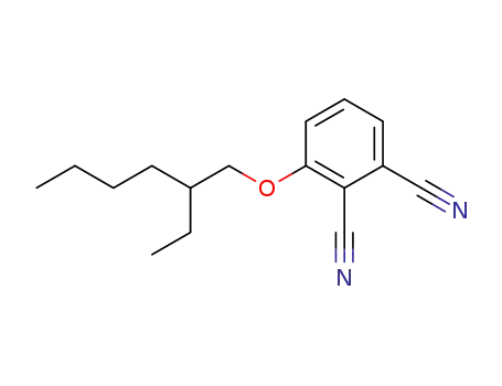 Molecular Structure of 130107-88-9 (1,2-Benzenedicarbonitrile, 3-[(2-ethylhexyl)oxy]-)