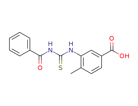 Molecular Structure of 461413-31-0 (N-(benzoyl)-N'-(3-carboxy-6-methylphenyl)thiourea)