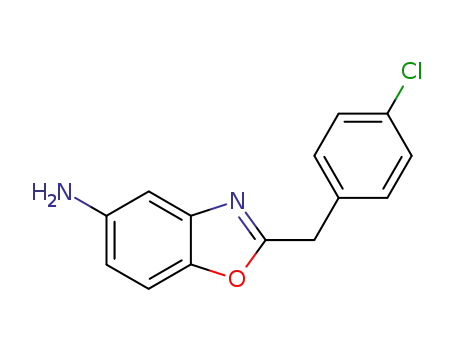 Molecular Structure of 381200-35-7 (2-(4-CHLORO-BENZYL)-BENZOOXAZOL-5-YLAMINE)