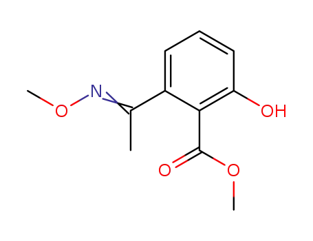 Molecular Structure of 136192-81-9 (Methyl 6-[1-(methyloximino)ethyl]salicylate)