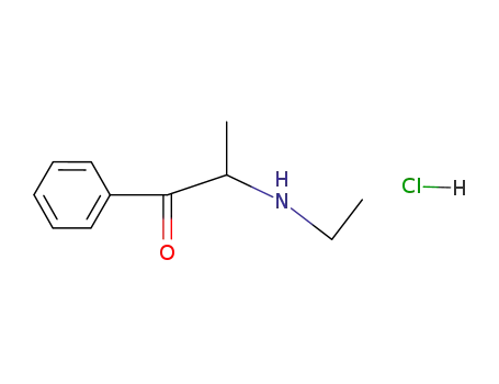 Molecular Structure of 51553-17-4 (2-(Ethylamino)propiophenone hydrochloride)