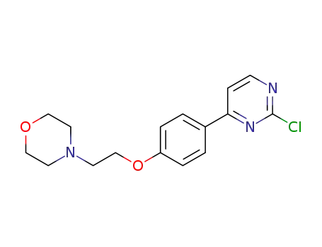 Molecular Structure of 866000-10-4 (4-{2-[4-(2-chloro-pyrimidin-4-yl)-phenoxy]-ethyl}-morpholine)