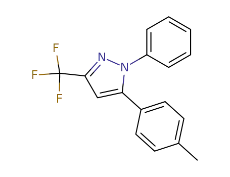Molecular Structure of 515845-18-8 (1H-Pyrazole, 5-(4-methylphenyl)-1-phenyl-3-(trifluoromethyl)-)