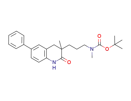 Molecular Structure of 792122-99-7 (Carbamic acid,
methyl[3-(1,2,3,4-tetrahydro-3-methyl-2-oxo-6-phenyl-3-quinolinyl)propyl
]-, 1,1-dimethylethyl ester)
