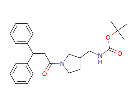 Carbamic acid, [[1-(1-oxo-3,3-diphenylpropyl)-3-pyrrolidinyl]methyl]-,
1,1-dimethylethyl ester