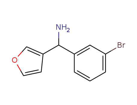 Molecular Structure of 960389-53-1 (1-(3-bromophenyl)-1-(3-furyl)methanamine)