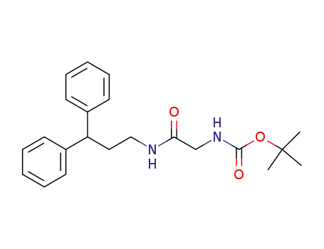 Molecular Structure of 1002567-00-1 ([(3,3-diphenyl-propylcarbamoyl)-methyl]-carbamic acid tert-butyl ester)