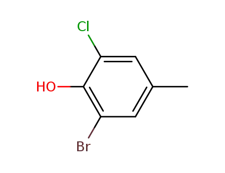 Molecular Structure of 57018-10-7 (Phenol, 2-bromo-6-chloro-4-methyl-)