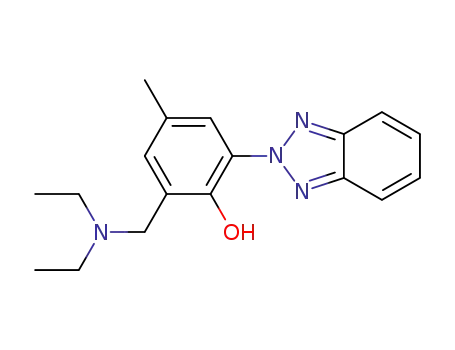 Molecular Structure of 103597-49-5 (2-(2H-benzotriazol-2-yl)-6-((diethylamino)methyl)-4-methylphenol)
