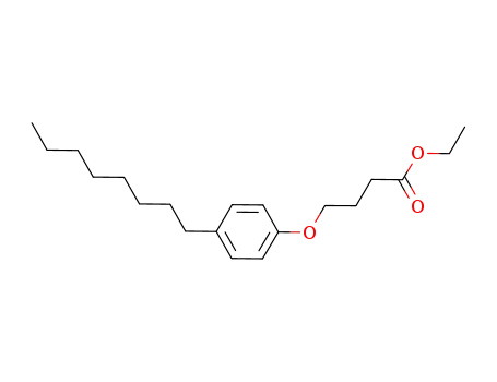 Molecular Structure of 1071001-73-4 (4-(4-octylphenoxy)butyric acid ethyl ester)