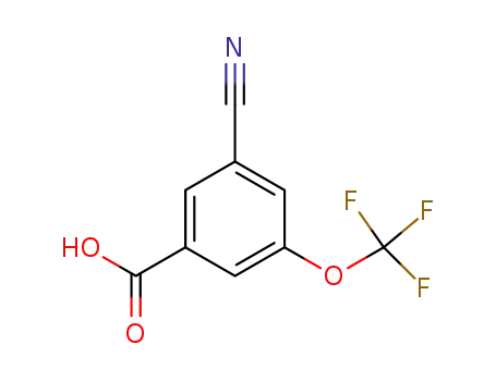 Molecular Structure of 453565-91-8 (Benzoic acid, 3-cyano-5-(trifluoromethoxy)-)