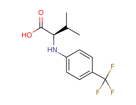Molecular Structure of 78445-41-7 (D-Valine, N-[4-(trifluoromethyl)phenyl]-)