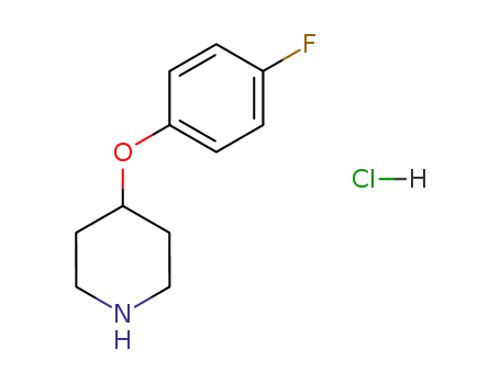 Molecular Structure of 3202-34-4 (4-(4-FLUORO-PHENOXY)-PIPERIDINE HYDROCHLORIDE)