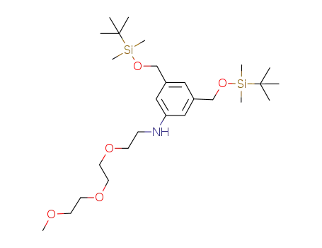 3,5-bis(((tert-butyldimethylsilyl)oxy)methyl)-N-(2-(2-(2-methoxyethoxyl)ethoxy)ethyl)aniline