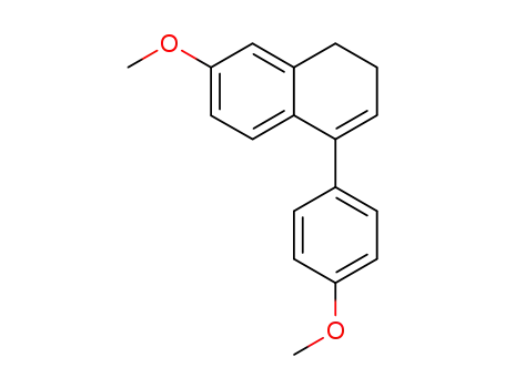 Molecular Structure of 79822-57-4 (Naphthalene, 1,2-dihydro-7-methoxy-4-(4-methoxyphenyl)-)