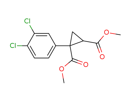 Molecular Structure of 877397-17-6 (1,2-Cyclopropanedicarboxylic acid, 1-(3,4-dichlorophenyl)-, dimethyl
ester)