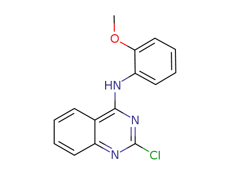 Molecular Structure of 827030-62-6 (4-Quinazolinamine, 2-chloro-N-(2-methoxyphenyl)-)