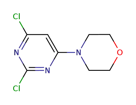 Molecular Structure of 52127-83-0 (4-(2,6-Dichloropyrimidin-4-yl)morpholine)