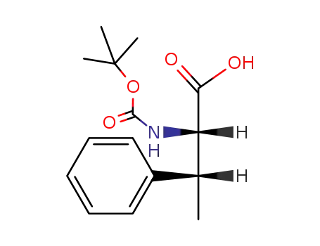 Molecular Structure of 145432-51-5 ((2S,3R)-N-BOC-2-AMINO-3-PHENYLBUTYRIC ACID, 95%, (98% E.E.))