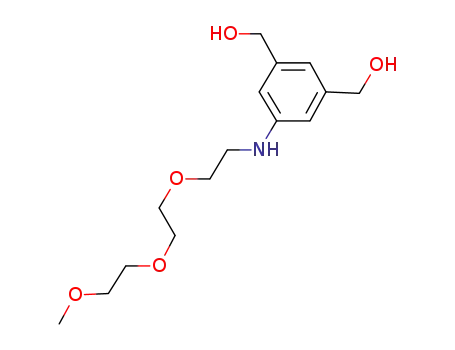 Molecular Structure of 1239587-69-9 ((5-(2-(2-(2-methoxyethoxy)ethoxy)ethylamino)-1,3-phenylene)dimethanol)