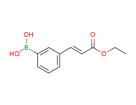 Molecular Structure of 913835-51-5 (3-((E)-3-ETHOXY-3-OXO-1-PROPEN-1-YL)BENZENEBORONIC ACID 98)