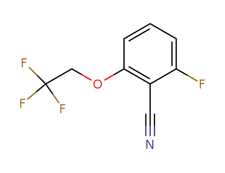 Molecular Structure of 119584-74-6 (2-FLUORO-6-(2,2,2-TRIFLUOROETHOXY)BENZONITRILE)